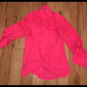 Hot pink EXPRESS button down